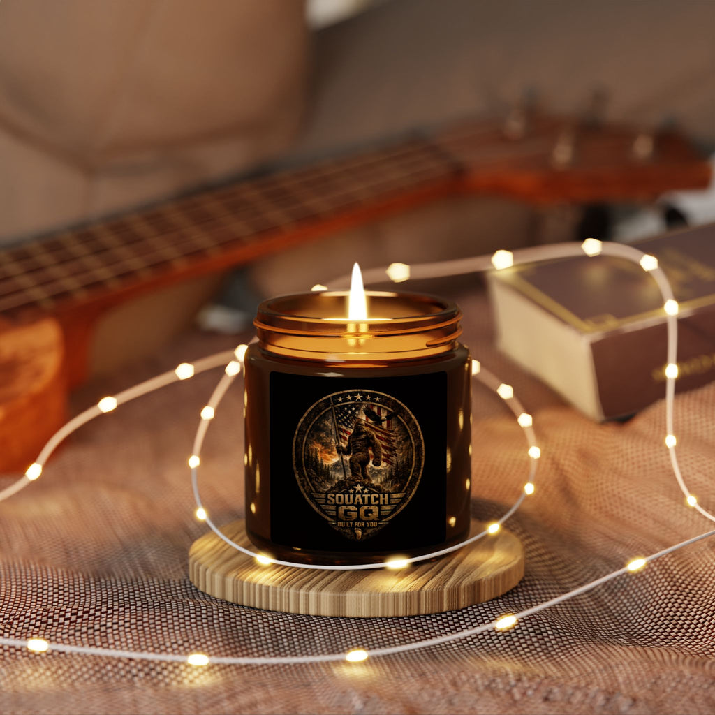 Sasquatch God Soy Candle — Amber Jar Scented Candle (Multi-Size)