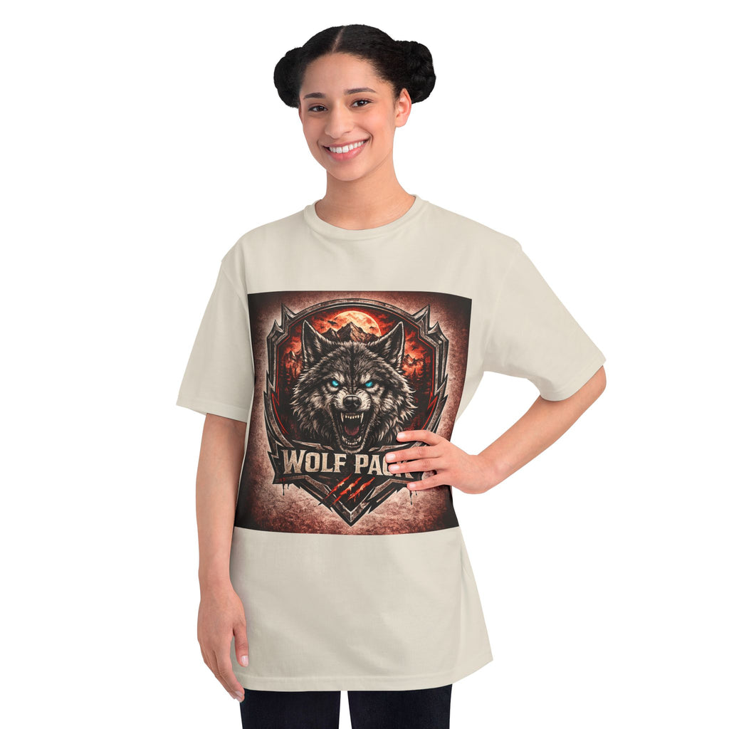Wolf Pack Graphic T-Shirt — Fierce Wolf Emblem Tee