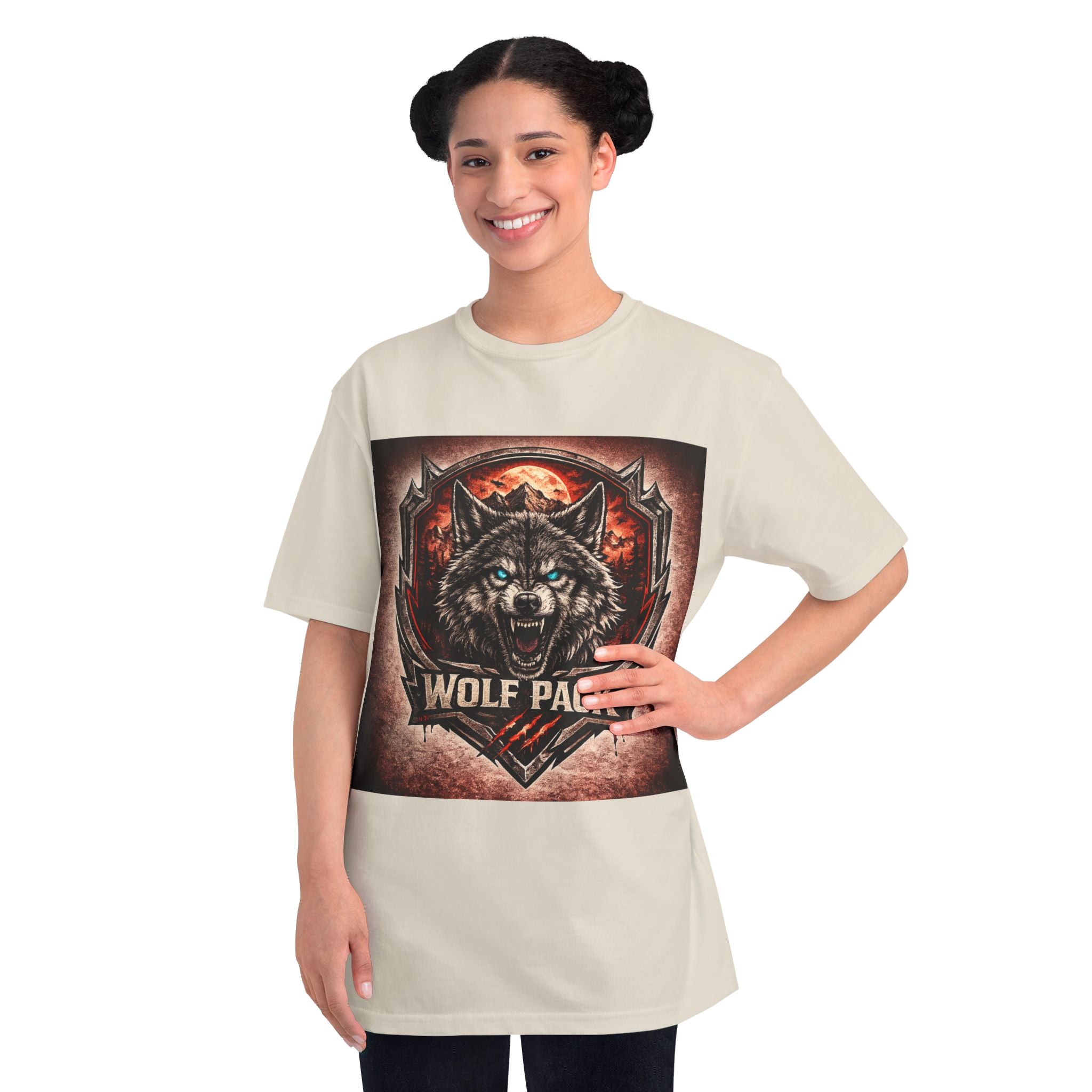 Wolf Pack Graphic T-Shirt — Fierce Wolf Emblem Tee