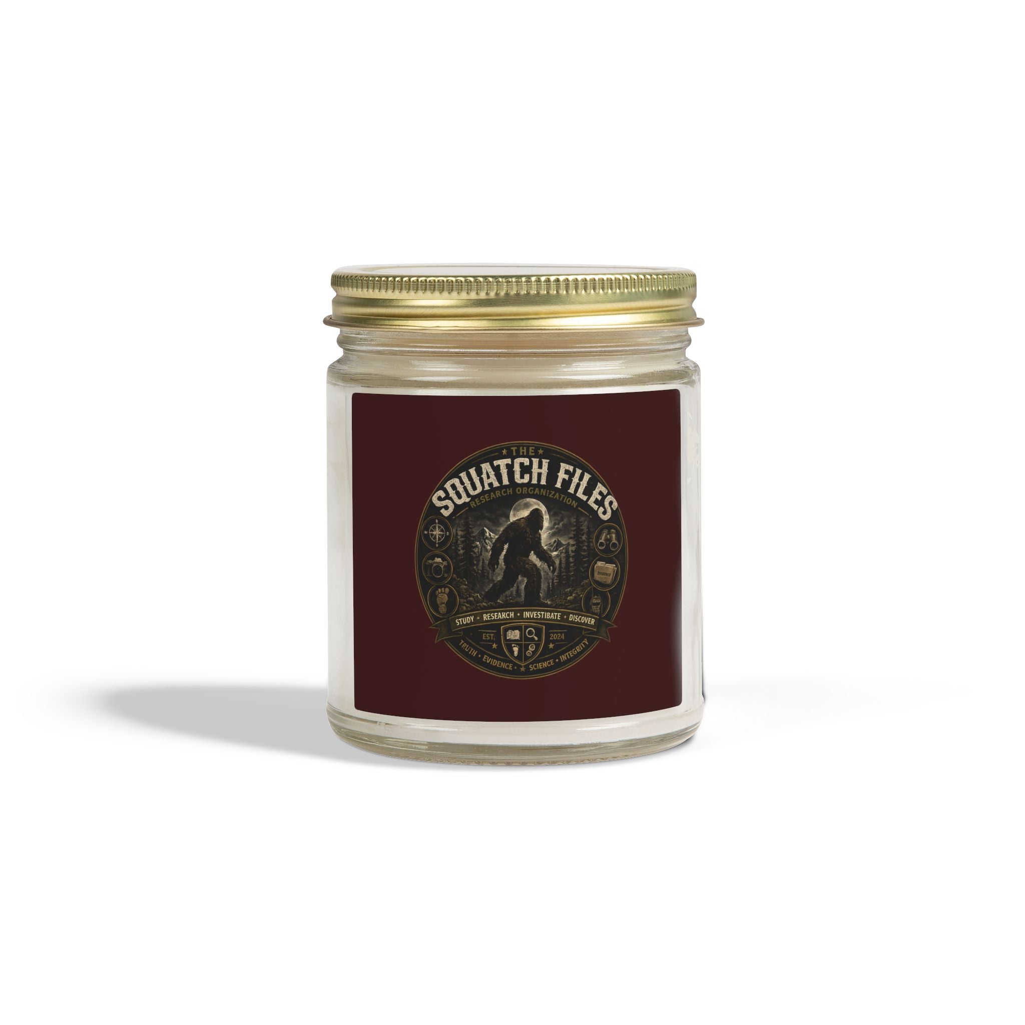Coconut Apricot Wax Candle — Squatch Files Scent (4oz & 9oz)