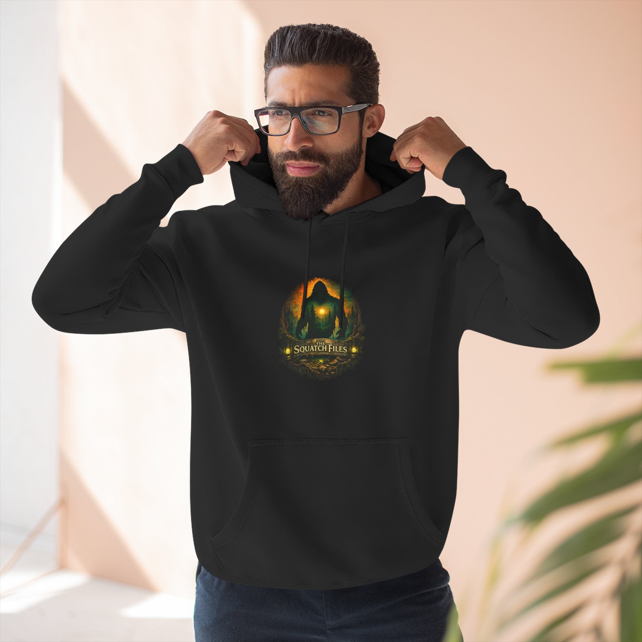 Squatch Go Energy Hoodie — Bigfoot Graphic Fleece Pullover (Made by Nature, Built by Science)
