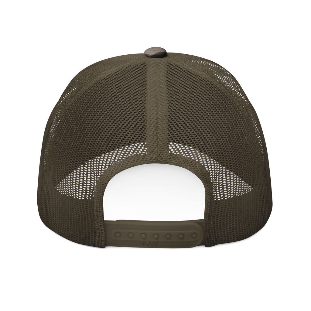 Camouflage Trucker Hat — Embroidered American Flag & Eagle Patch