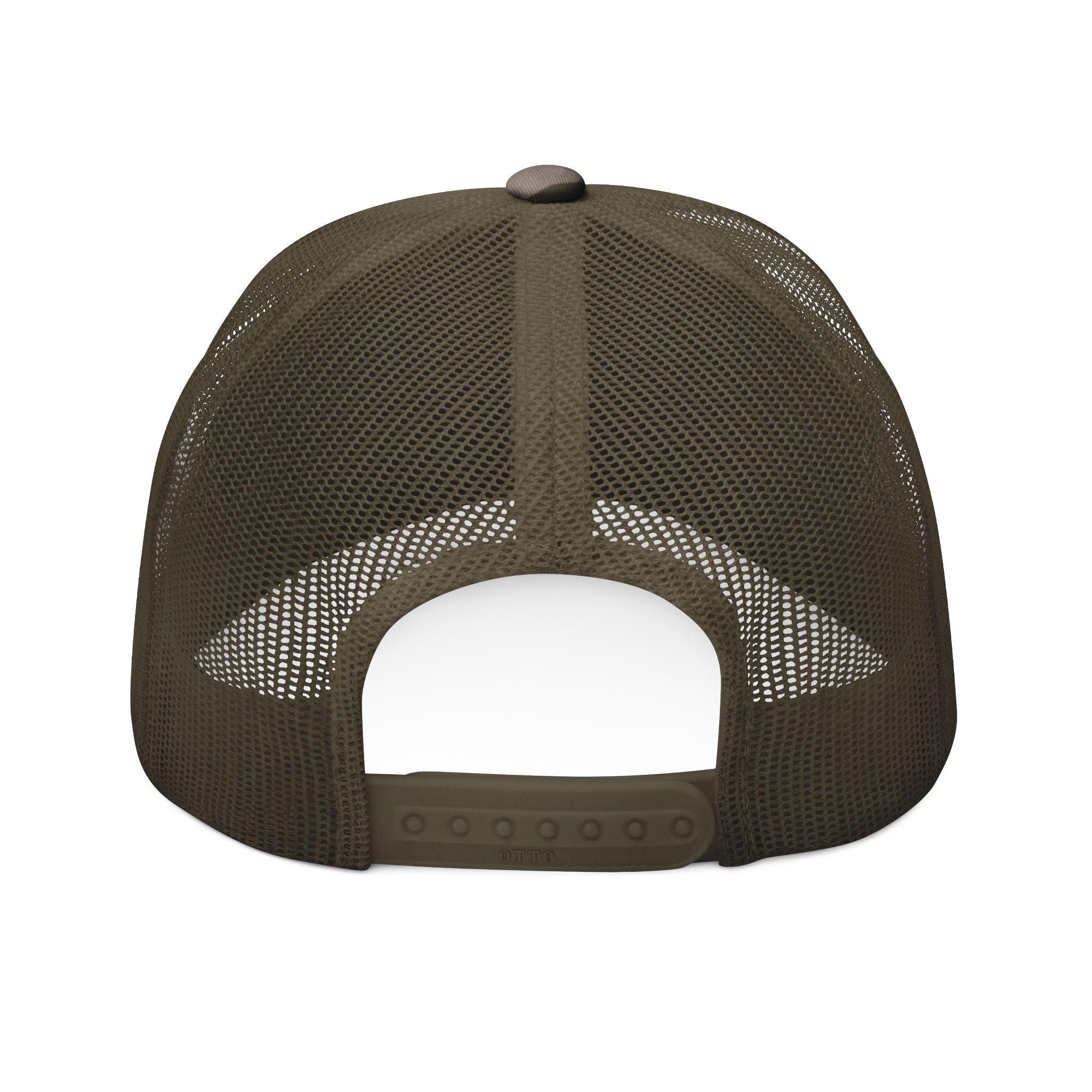 Camouflage Trucker Hat — Embroidered American Flag & Eagle Patch