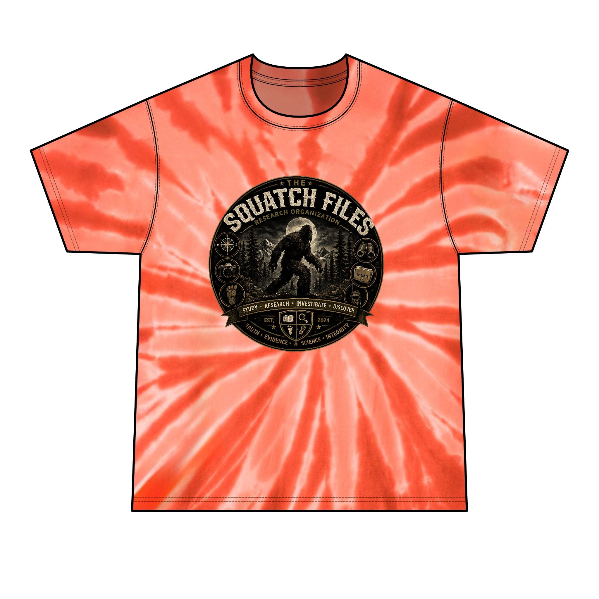 The Squatch Files Tie-Dye Tee — Men's Sasquatch Graphic T-Shirt