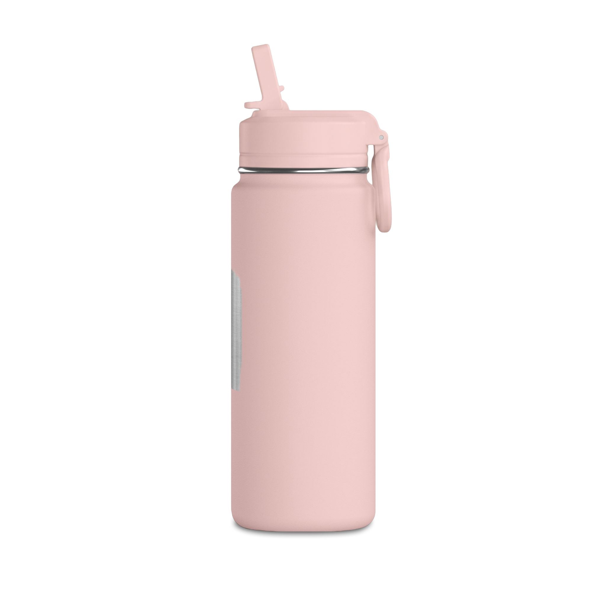 20oz Mini Water Bottle with Gray Brushstroke Design — Lightweight Straw Bottle for Kids & Everyday Hydration