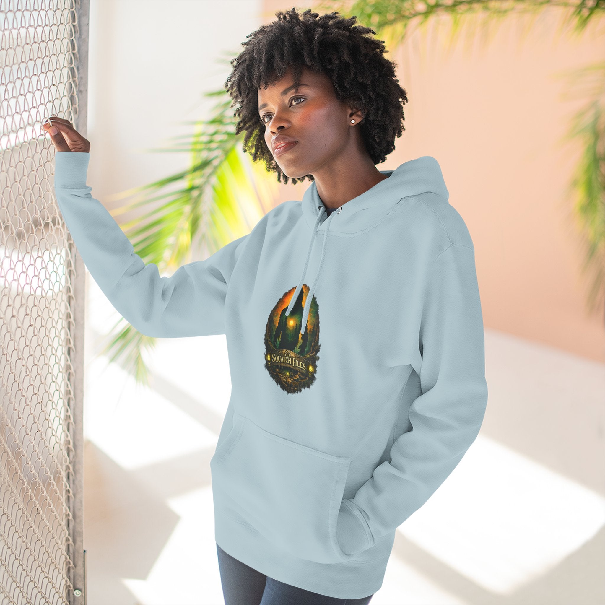 Squatch Go Energy Hoodie — Bigfoot Graphic Fleece Pullover (Made by Nature, Built by Science)
