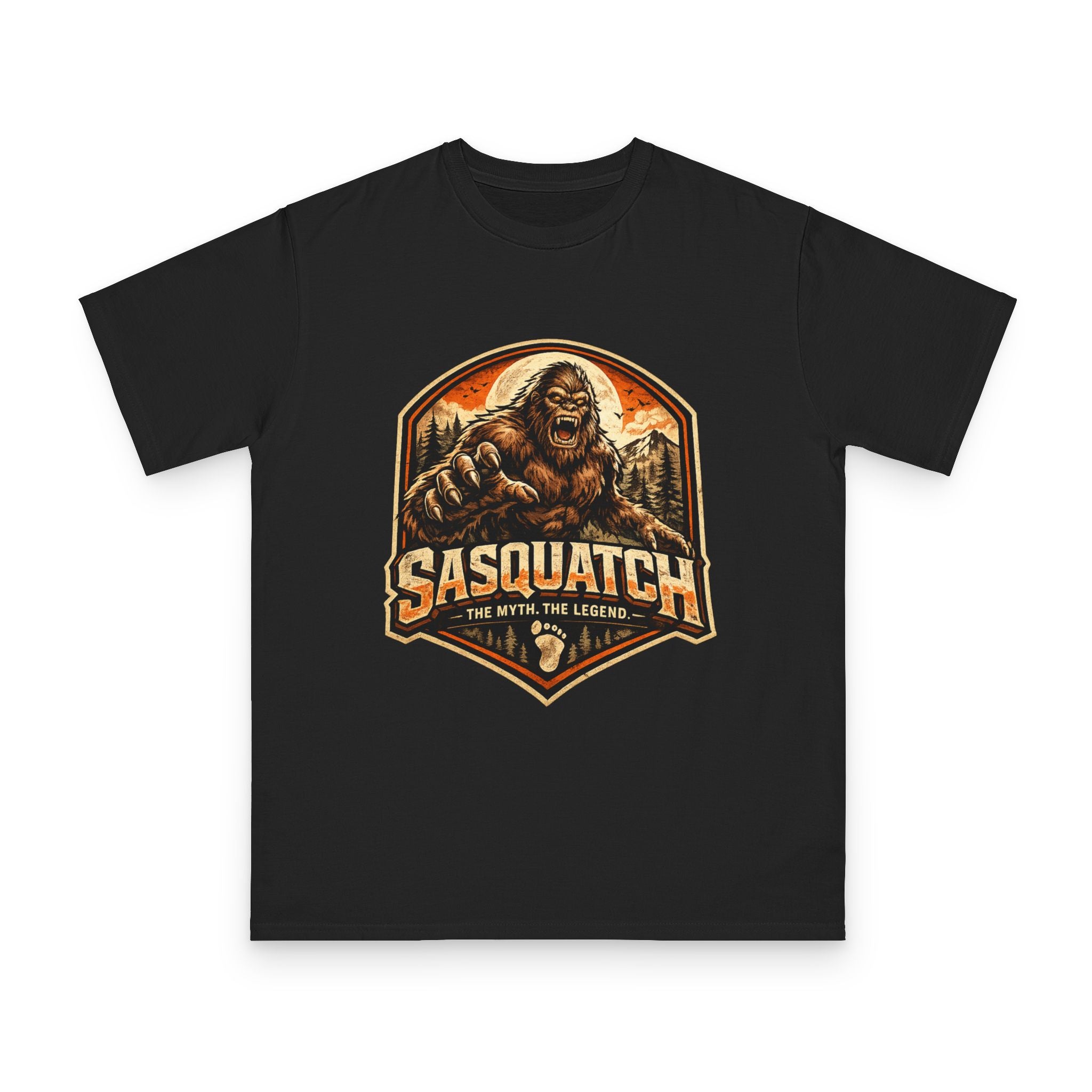 Sasquatch Graphic T-Shirt — "Sasquatch: The Myth The Legend" Retro Outdoor Tee