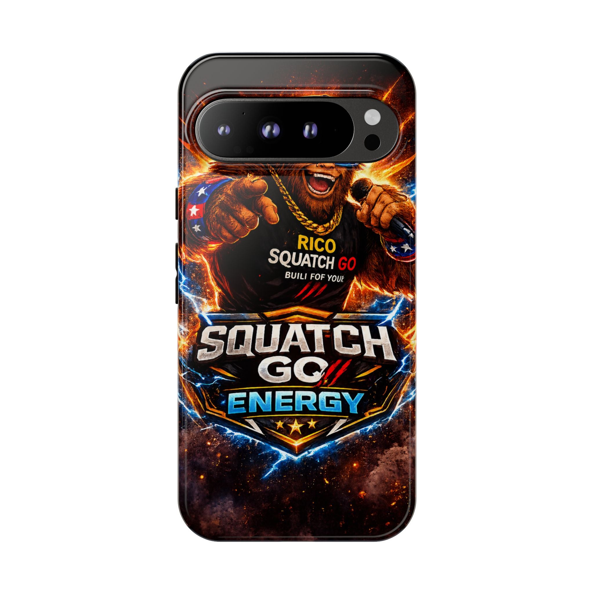 Squatch Go Energy Phone Case — 'Rico Squatch Go' Gamer Energized Tough Case