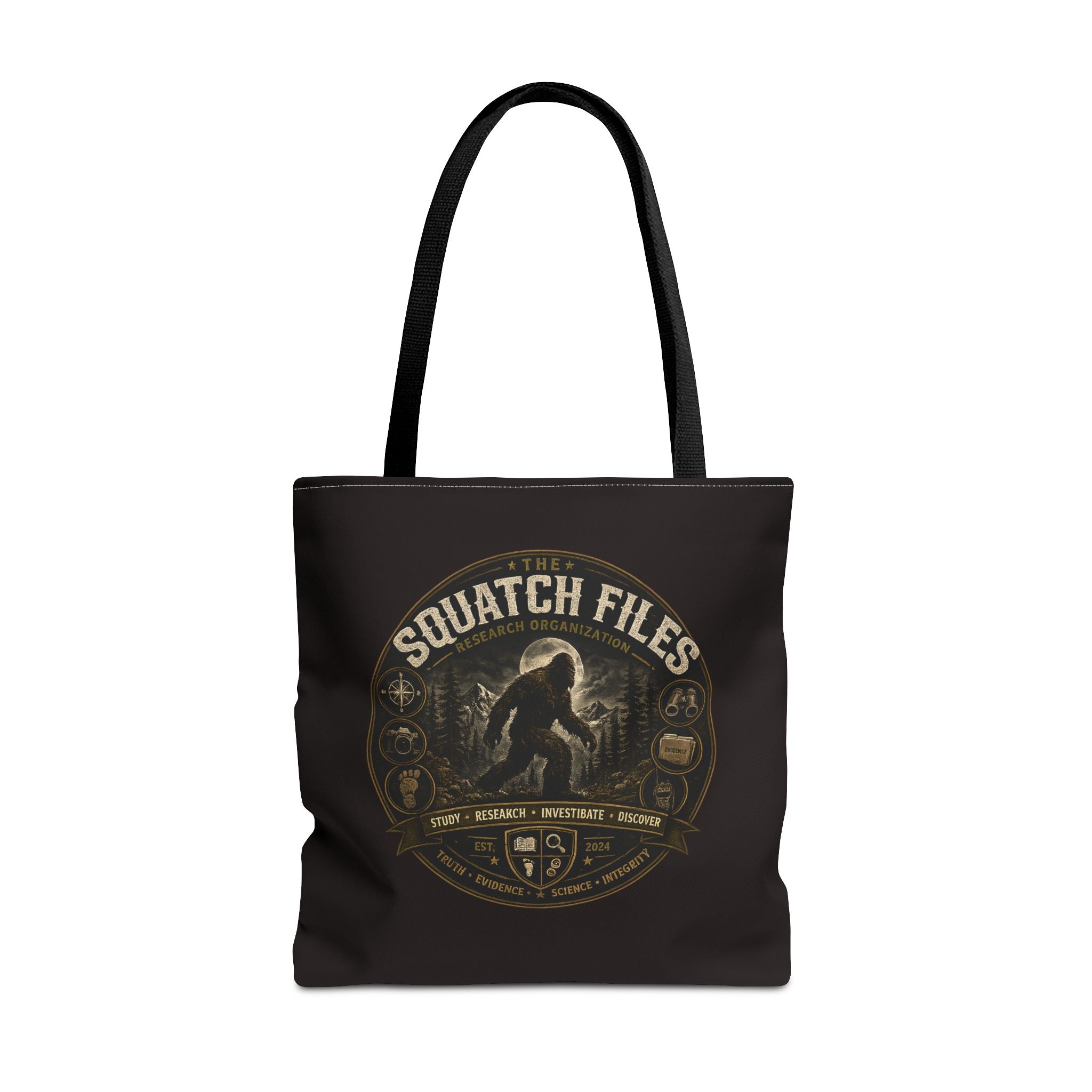 Squatch Files Tote Bag — Bigfoot Investigation Graphic Tote