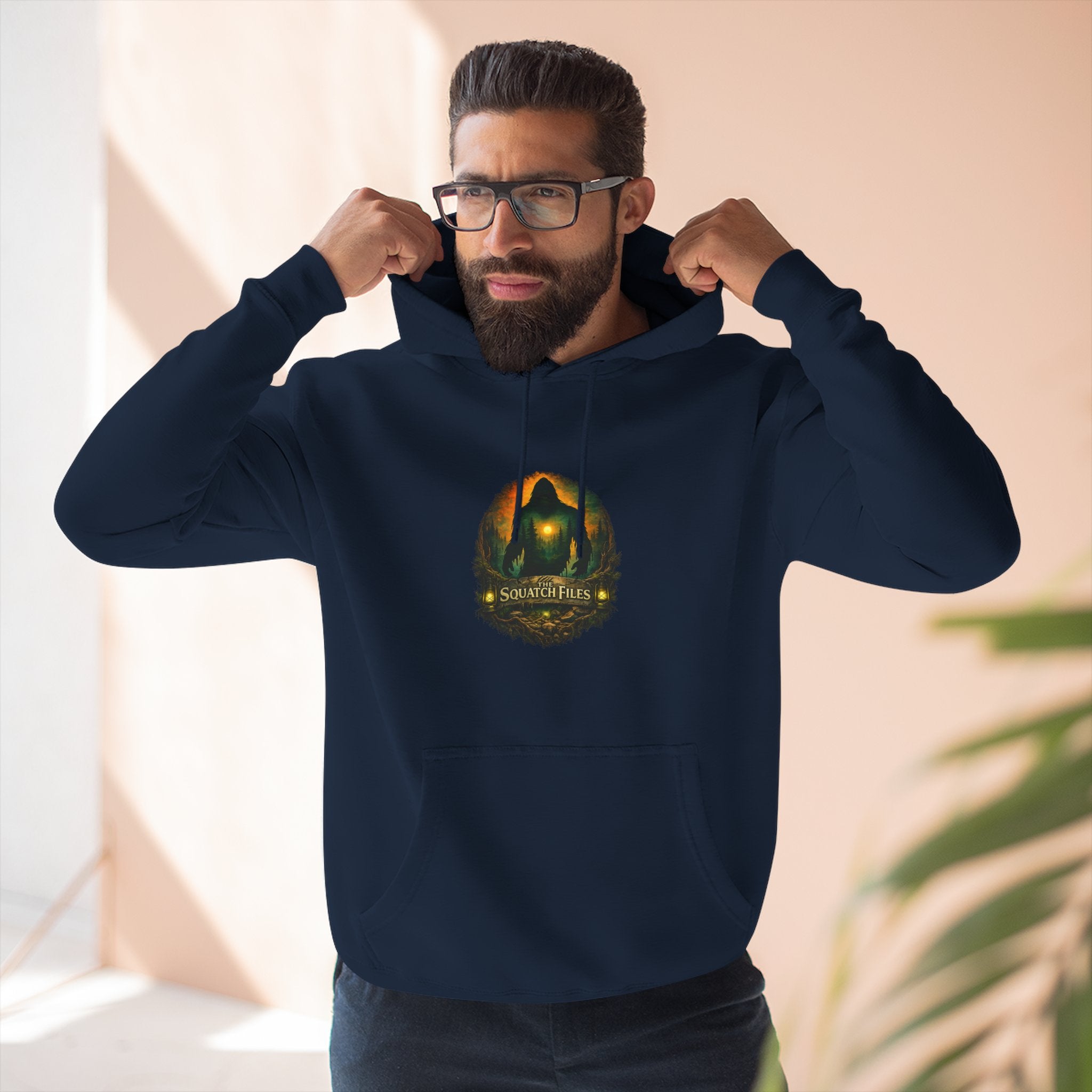 Squatch Go Energy Hoodie — Bigfoot Graphic Fleece Pullover (Made by Nature, Built by Science)