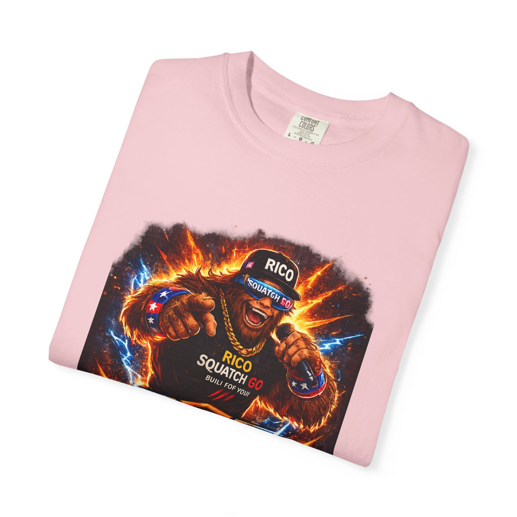 Squatch GC Energy Graphic T-Shirt — Retro Gamer Energy Drink Design