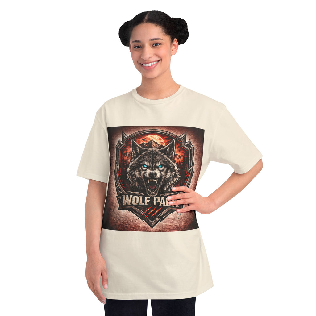 Wolf Pack Graphic T-Shirt — Fierce Wolf Emblem Tee