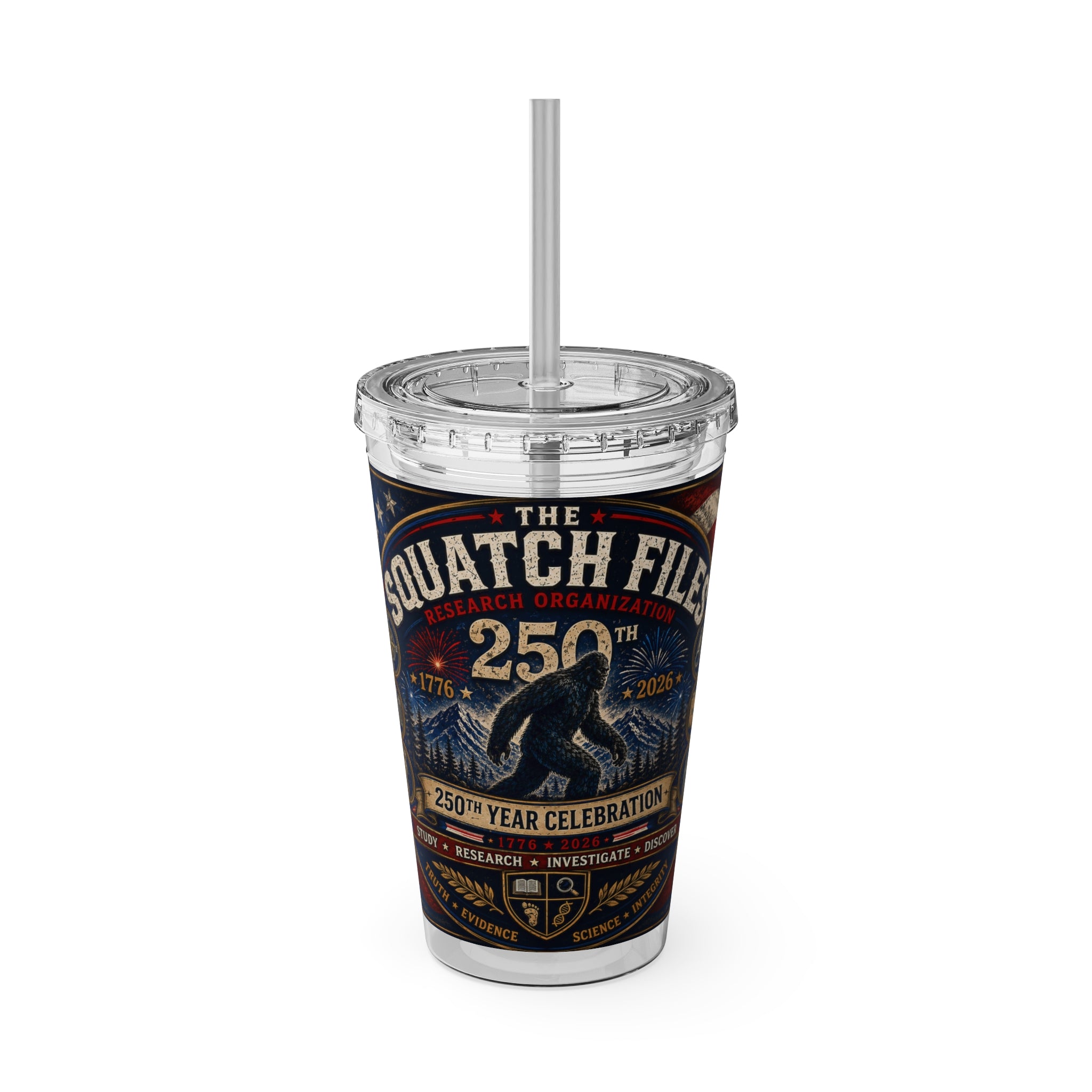 Sasquatch Files 250th Anniversary Tumbler — 16oz Insulated Straw Cup