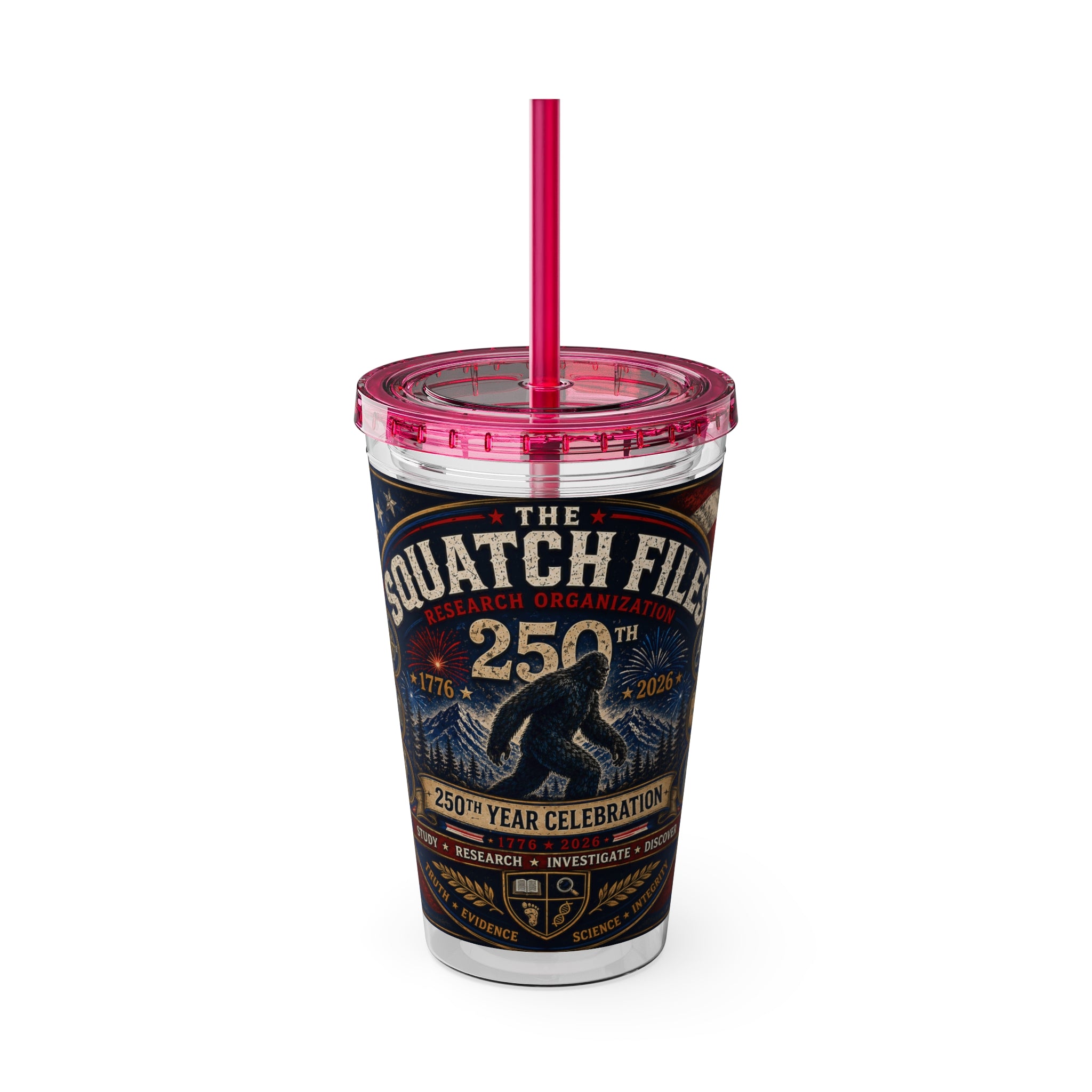 Sasquatch Files 250th Anniversary Tumbler — 16oz Insulated Straw Cup