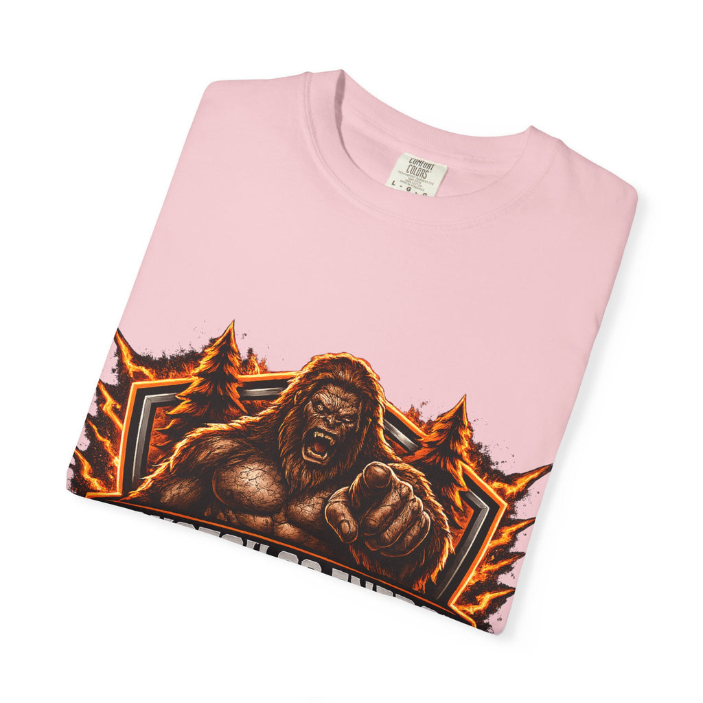 Squatch Go Energy T-Shirt — Sasquatch Vintage Badge Tee (Made by Nature • Built by Science)