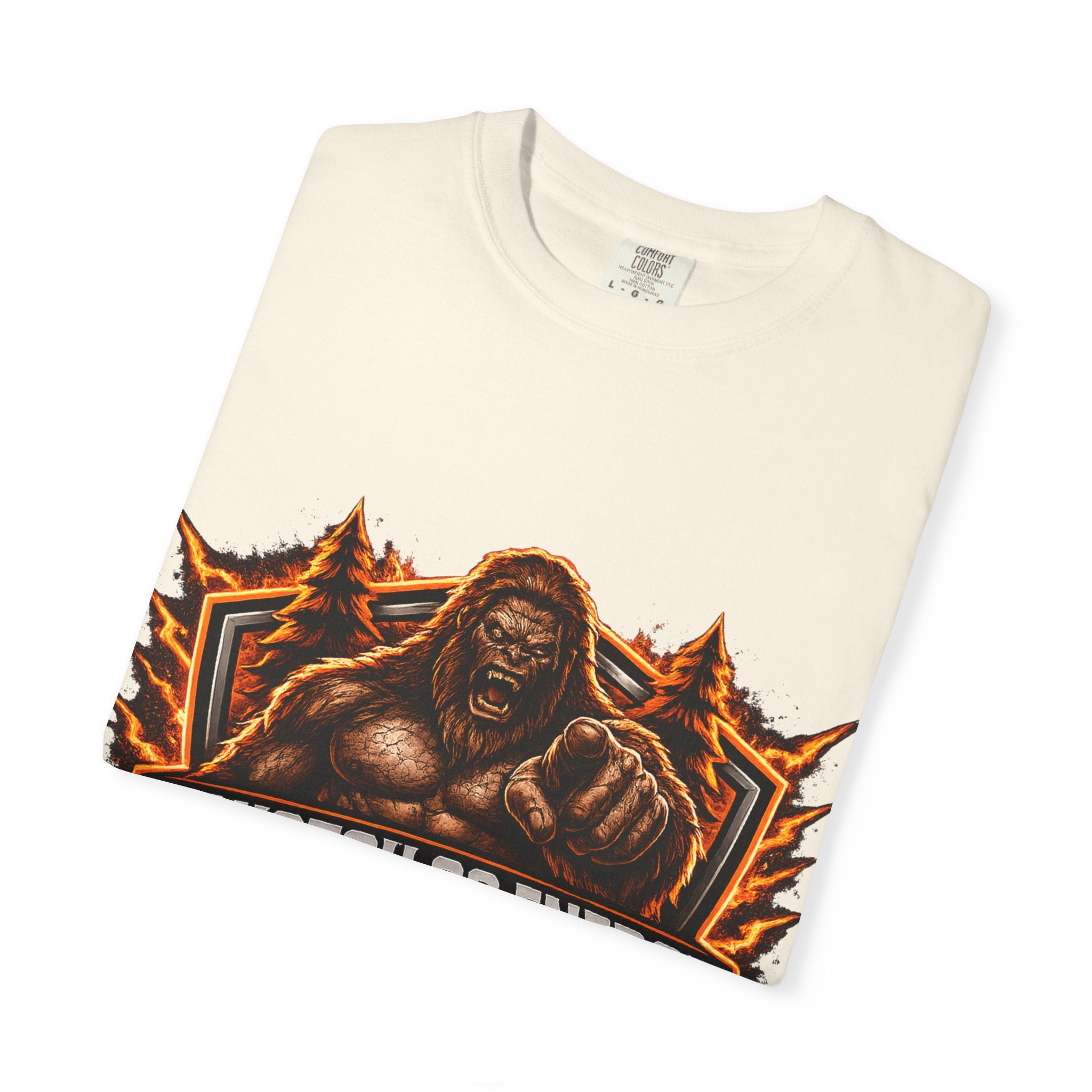 Squatch Go Energy T-Shirt — Sasquatch Vintage Badge Tee (Made by Nature • Built by Science)