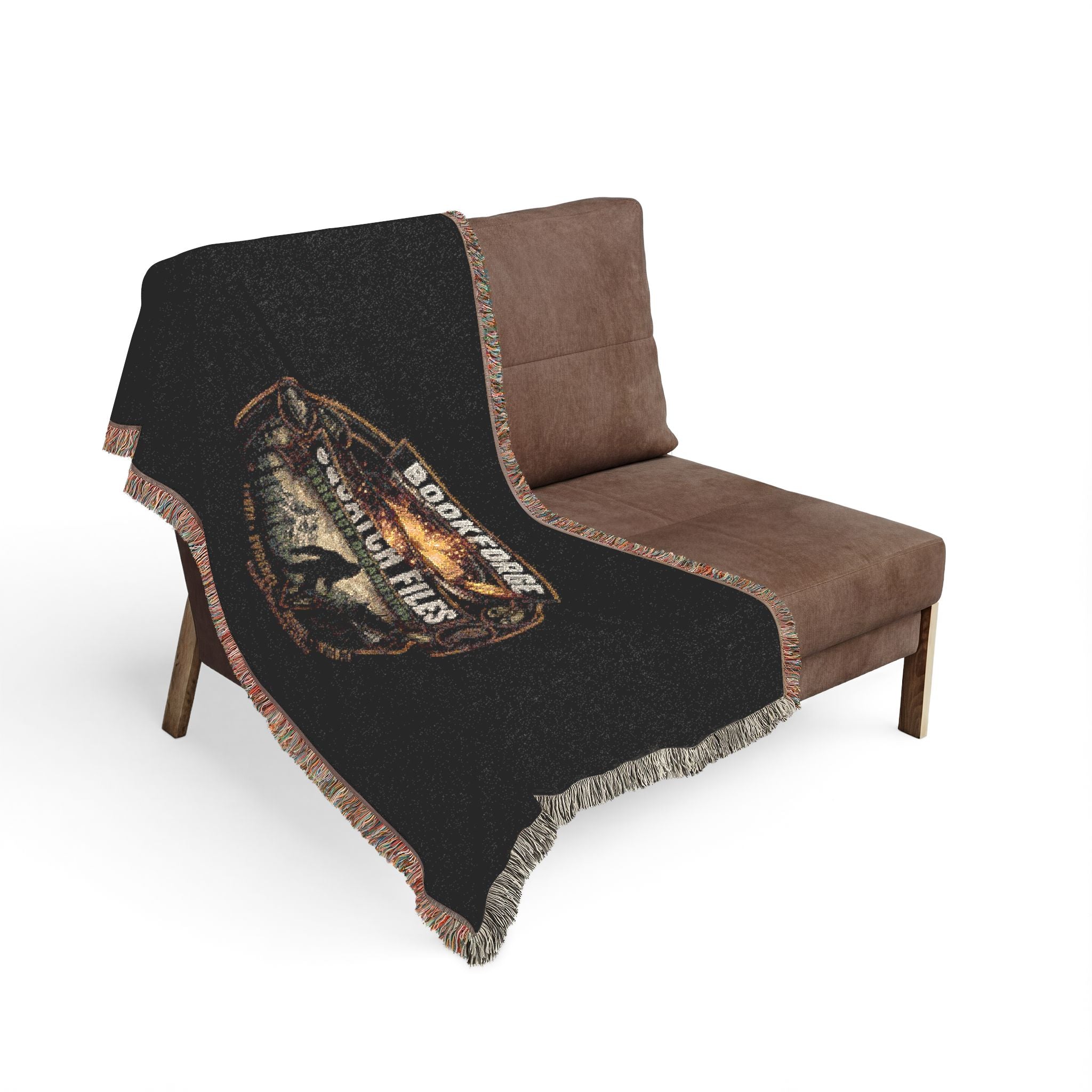 Woven Blanket — 'Codecops Squatch Files' Retro Patch Throw