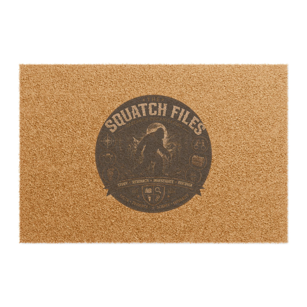 Squatch Files Doormat – Rustic Bigfoot Welcome Coir Mat