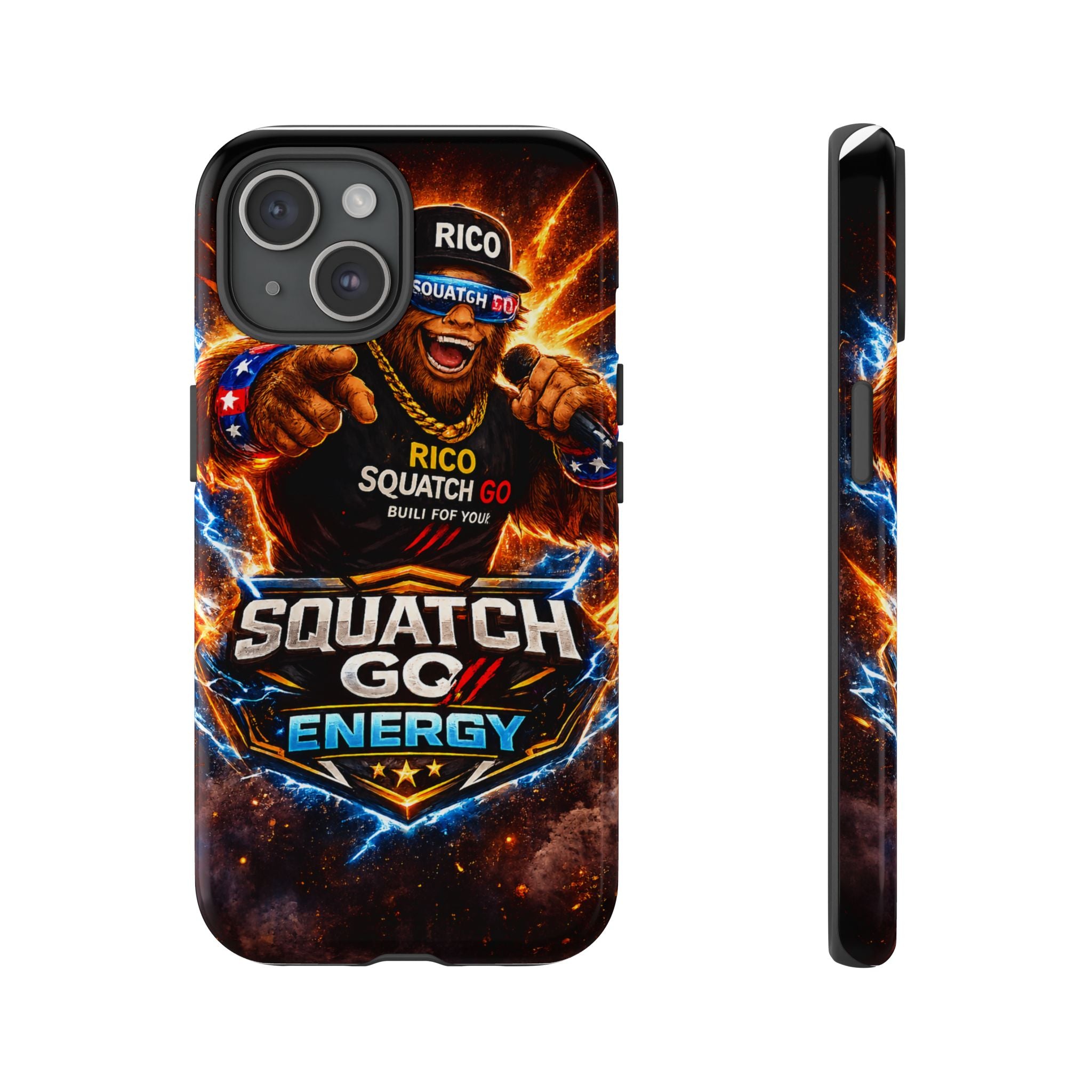 Squatch Go Energy Phone Case — 'Rico Squatch Go' Gamer Energized Tough Case