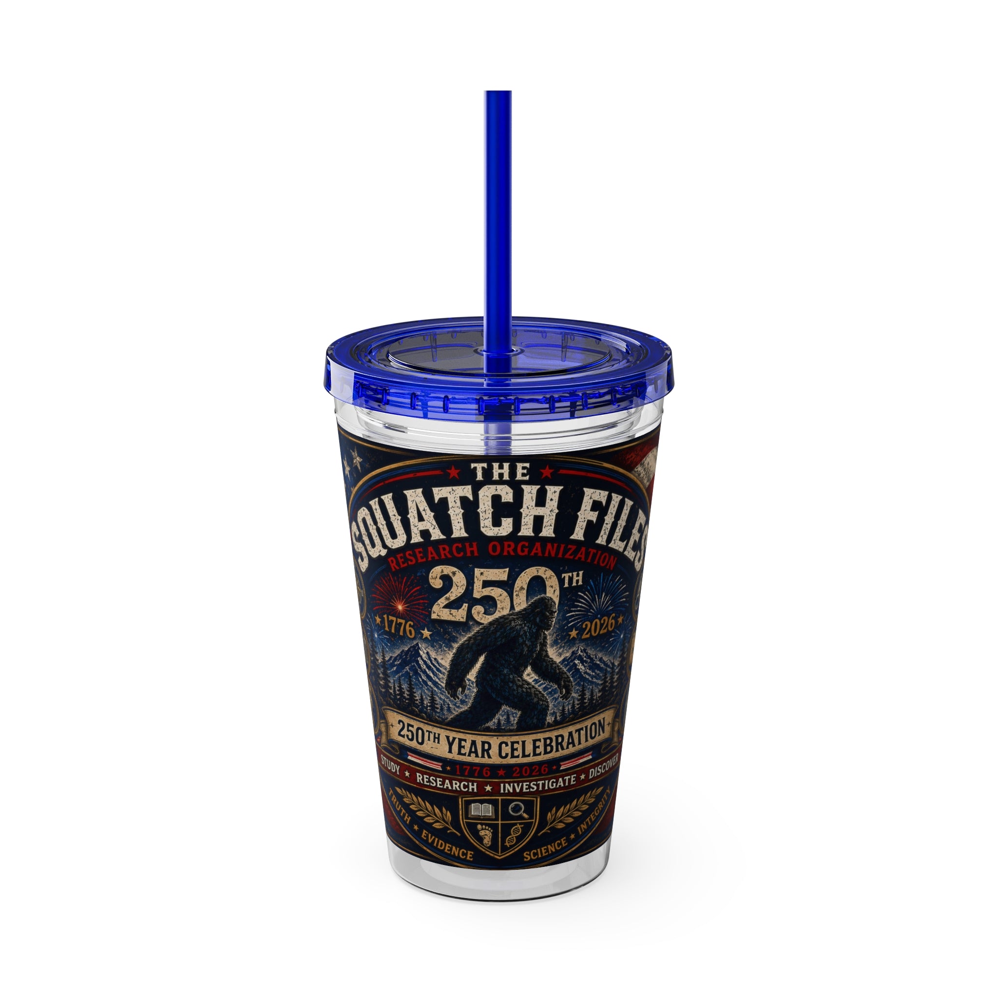 Sasquatch Files 250th Anniversary Tumbler — 16oz Insulated Straw Cup