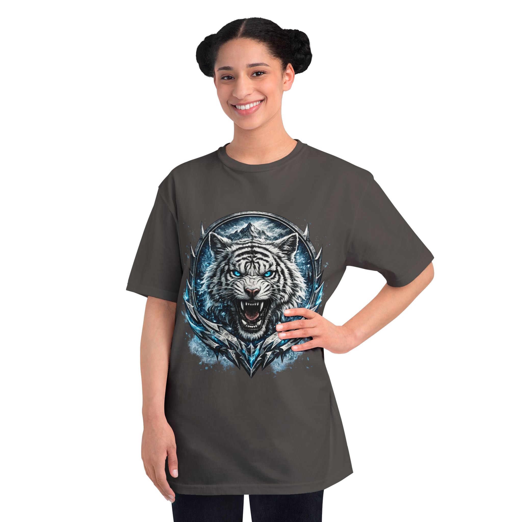 White Tiger Graphic T-Shirt — Fierce Ice-Cold Predator Design