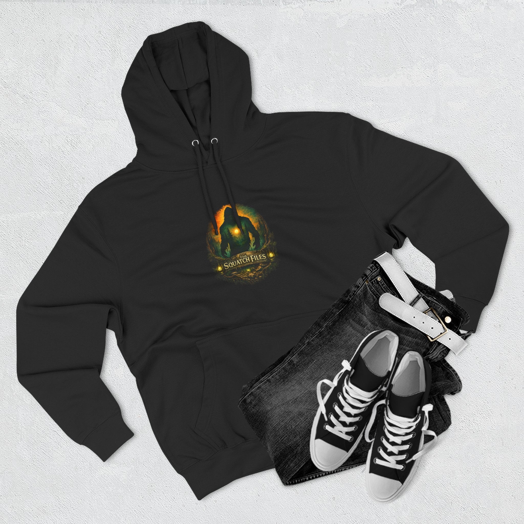 Squatch Go Energy Hoodie — Bigfoot Graphic Fleece Pullover (Made by Nature, Built by Science)