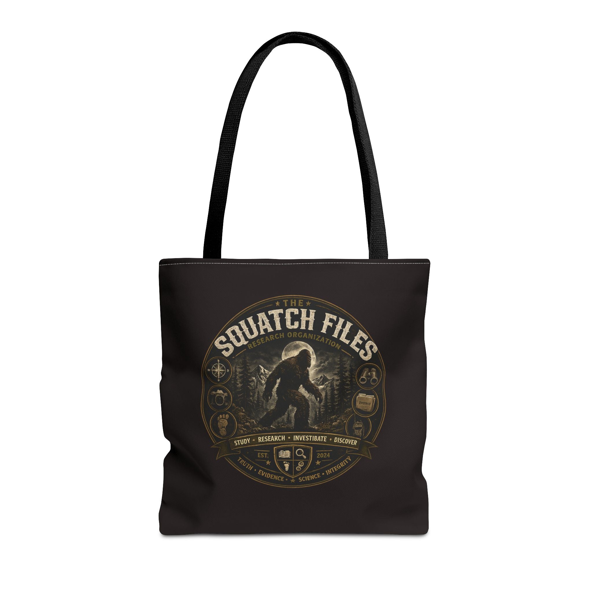 Squatch Files Tote Bag — Bigfoot Investigation Graphic Tote