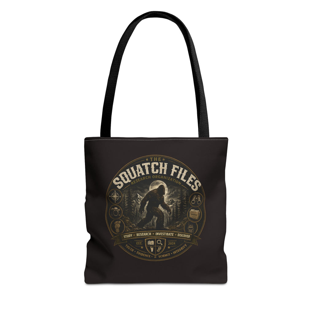 Squatch Files Tote Bag — Bigfoot Investigation Graphic Tote