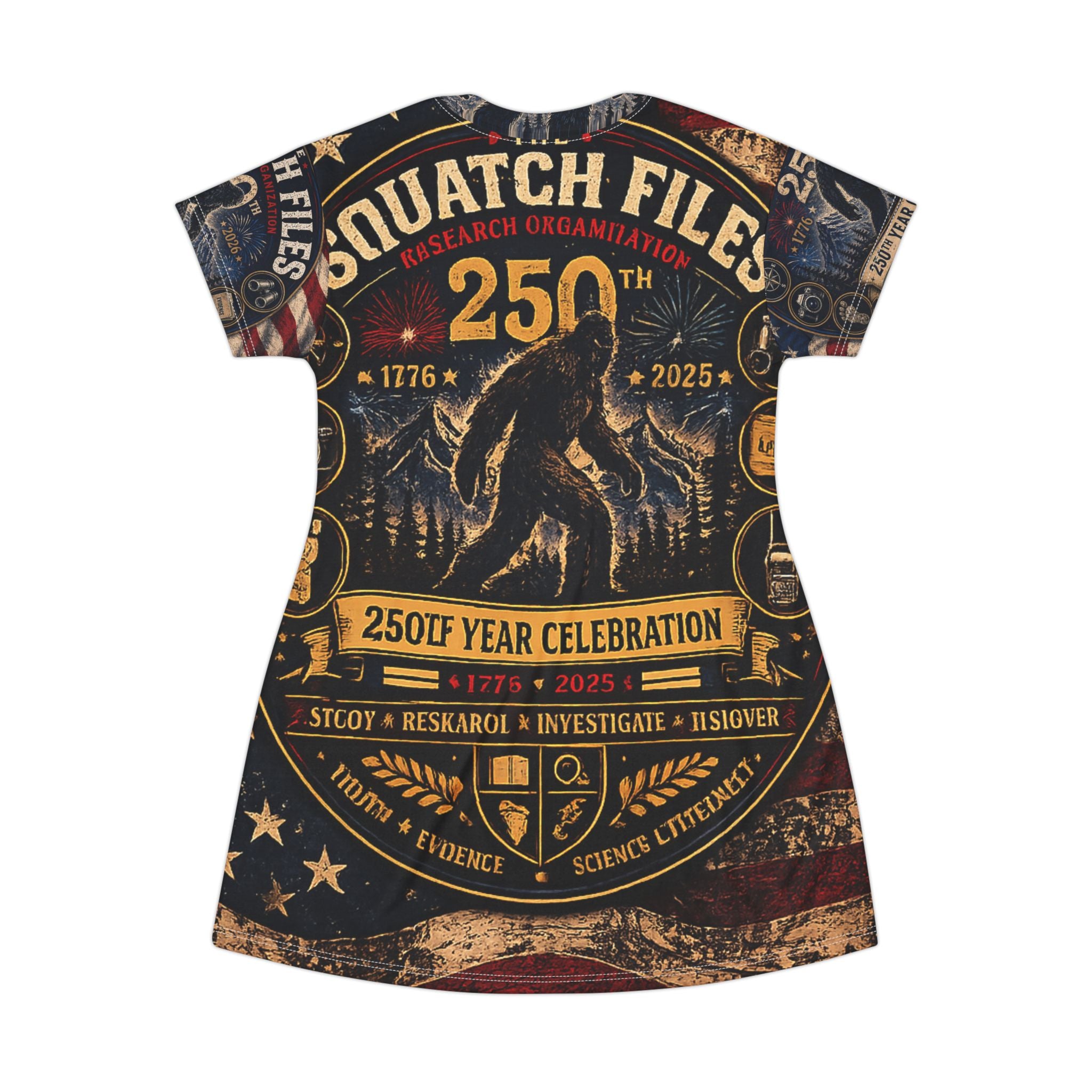 Squatch Files 250th Anniversary T-Shirt Dress