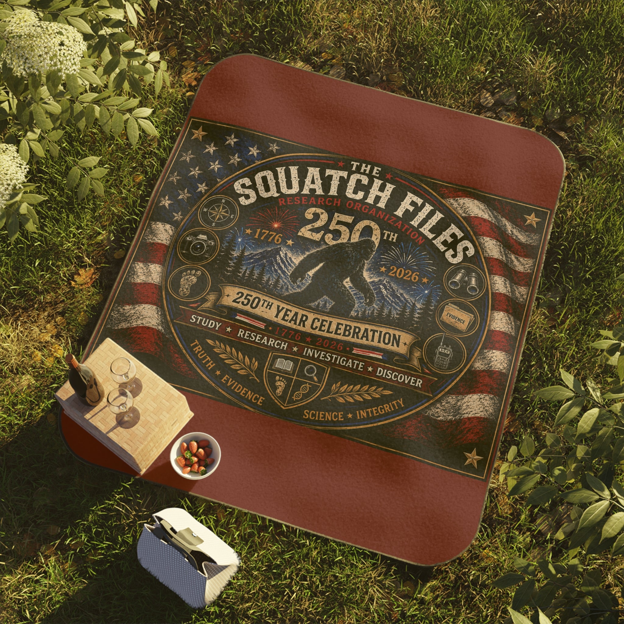 Picnic Blanket — The Squatch Files 250th Anniversary Outdoor Picnic Blanket