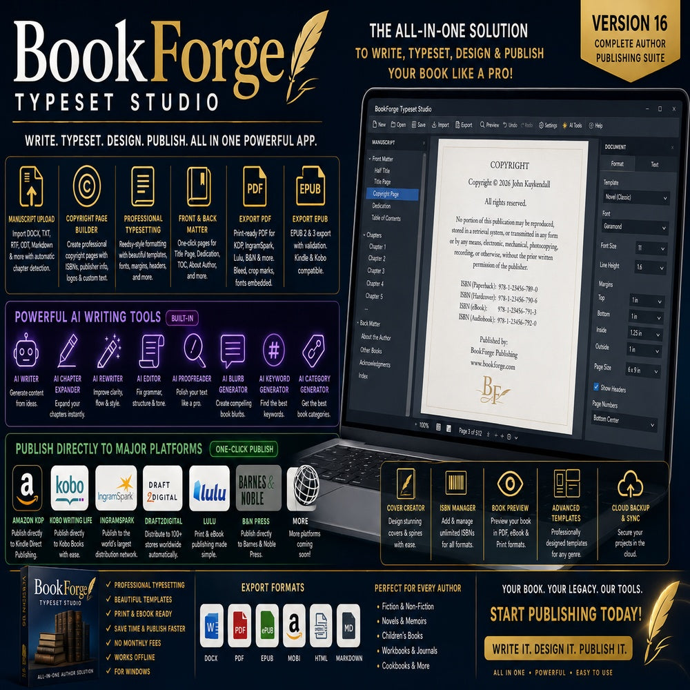 Bookforge Typeset Suite