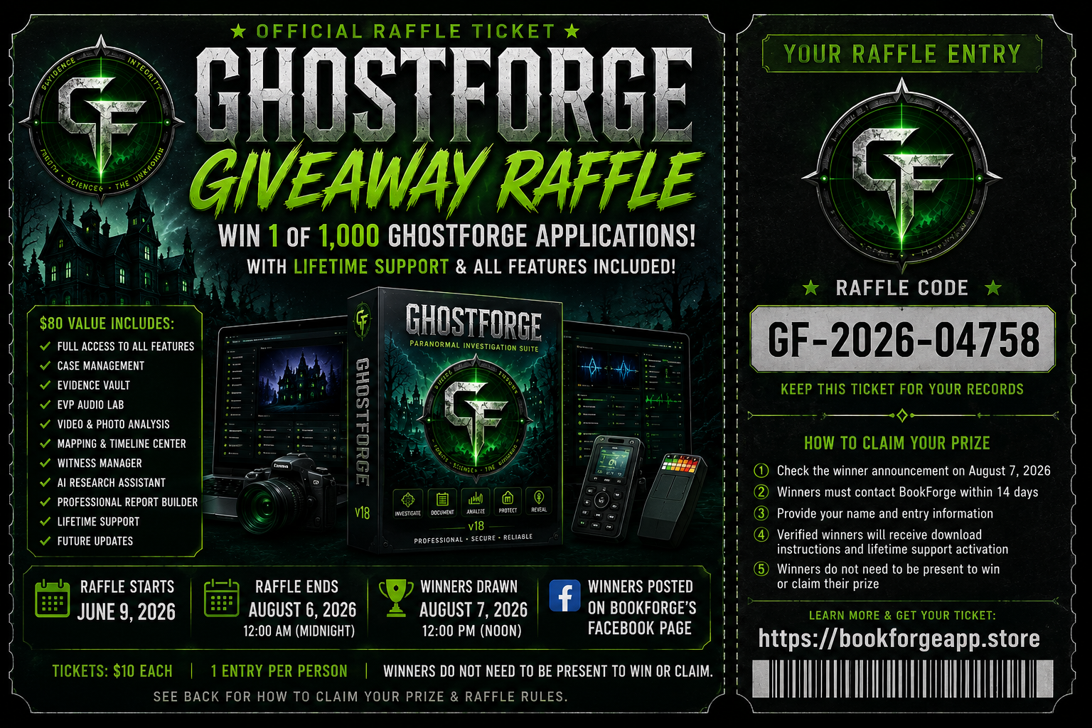 GhostForge Giveaway Raffle Ticket
